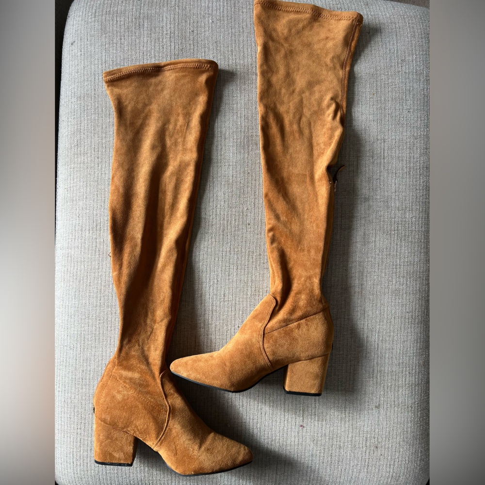 Goodnight macaroon over the knee suede boots